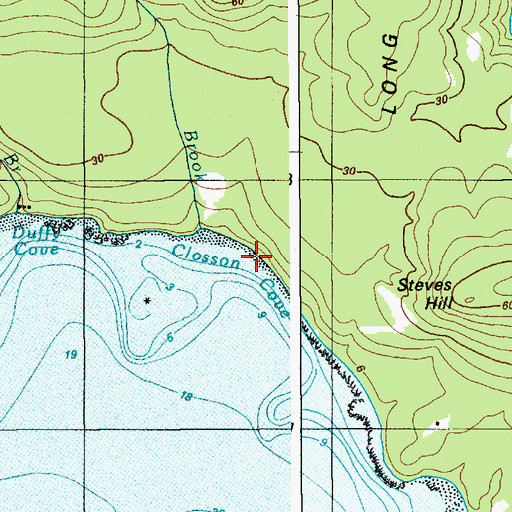 Topographic Map of Closson Cove, ME
