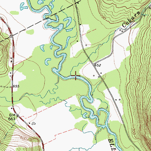 Topographic Map of Coburn Brook, ME