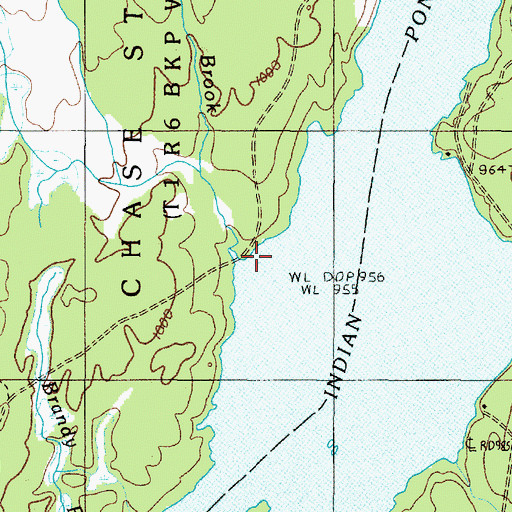 Topographic Map of Coburn Brook, ME