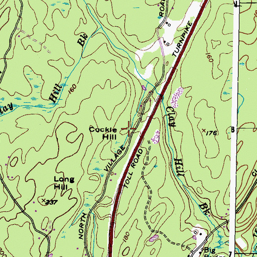 Topographic Map of Cockle Hill, ME