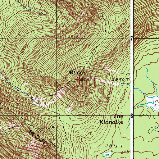 Topographic Map of Mount Coe, ME