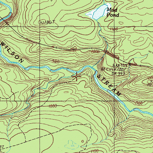 Topographic Map of Coffee House Stream, ME