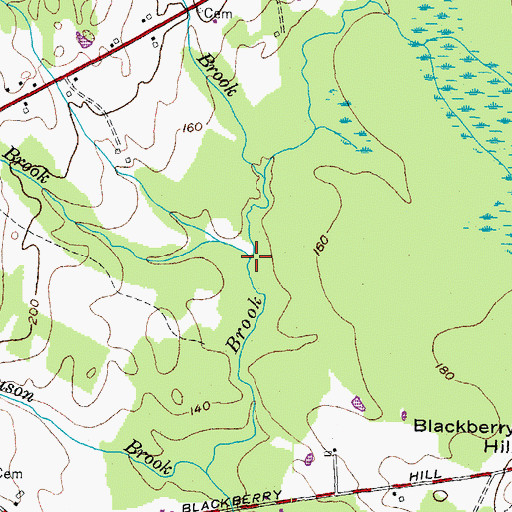 Topographic Map of Coffin Brook, ME