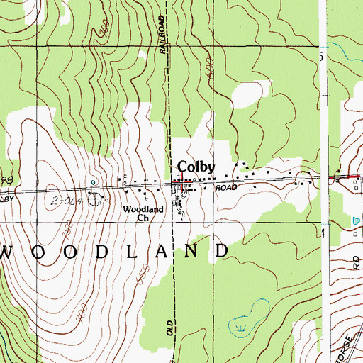Topographic Map of Colby, ME