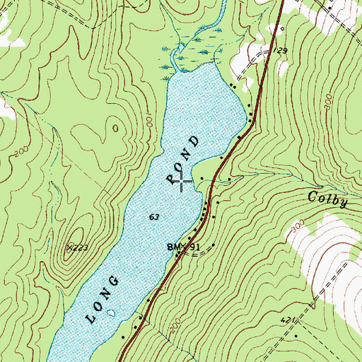Topographic Map of Colby Brook, ME