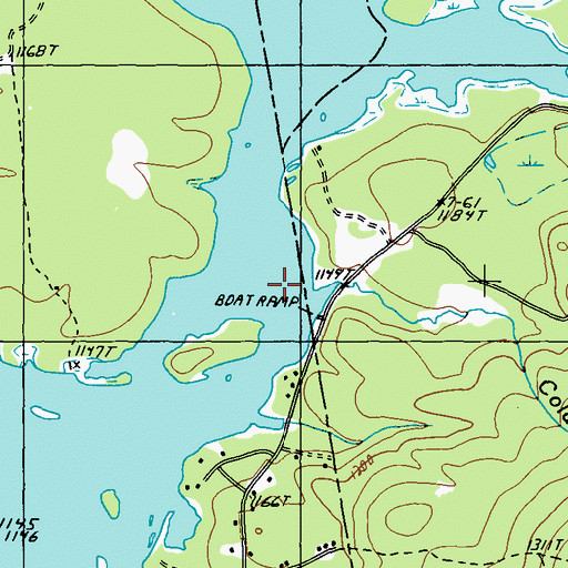 Topographic Map of Cold Brook, ME