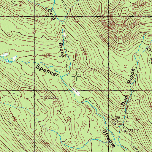 Topographic Map of Cold Brook, ME