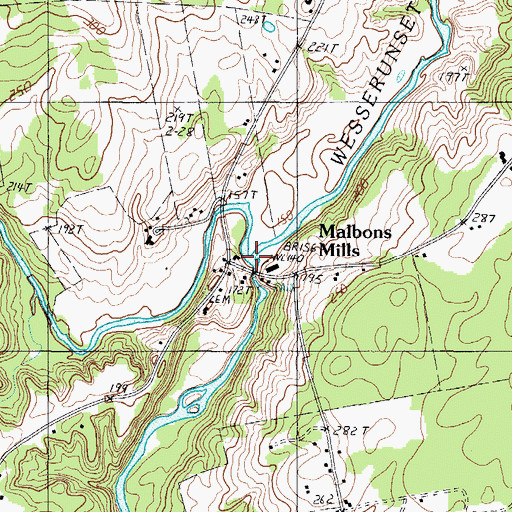Topographic Map of Cold Brook, ME