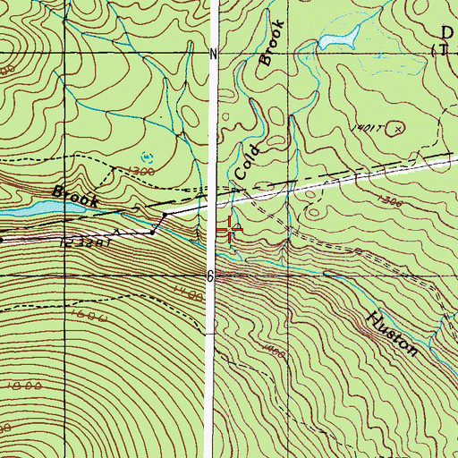 Topographic Map of Cold Brook, ME