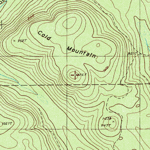Topographic Map of Cold Mountain, ME