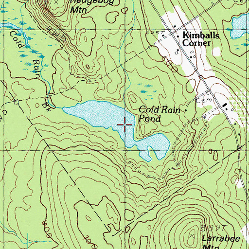 Topographic Map of Cold Rain Pond, ME