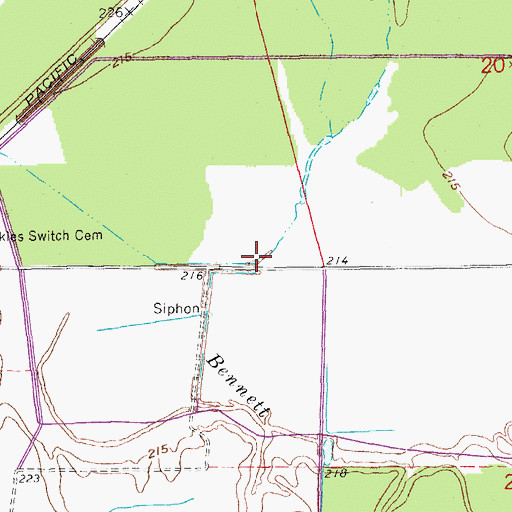 Topographic Map of Willow Slough, AR