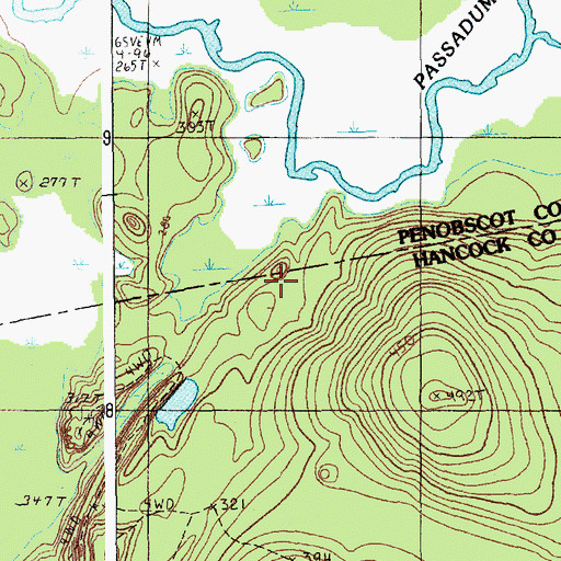 Topographic Map of Cold Spring Campground, ME