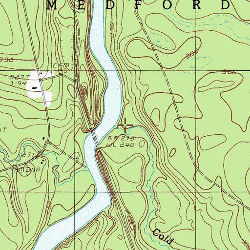 Topographic Map of Cold Stream, ME