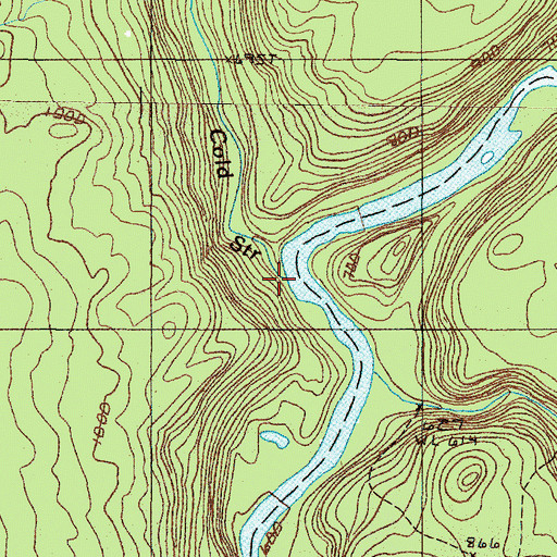 Topographic Map of Cold Stream, ME