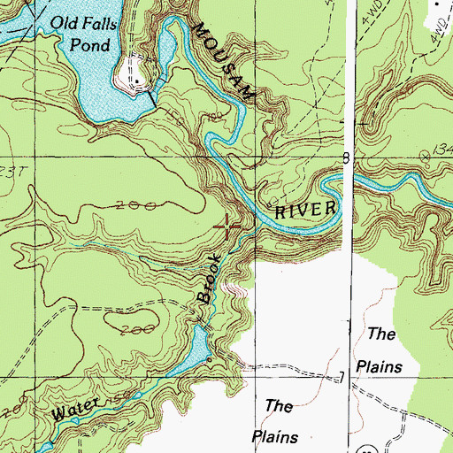 Topographic Map of Cold Water Brook, ME