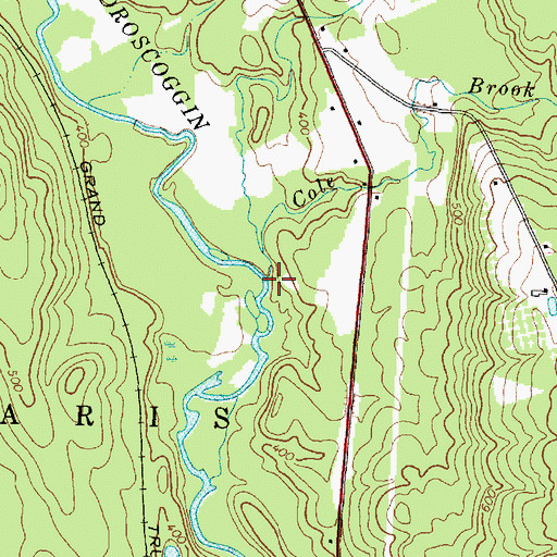 Topographic Map of Cole Brook, ME