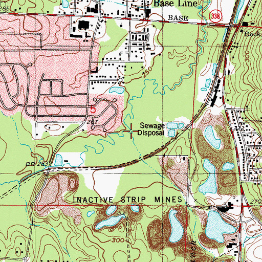 Topographic Map of Willow Springs Branch, AR