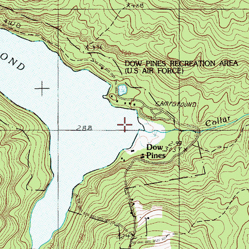 Topographic Map of Collar Brook, ME