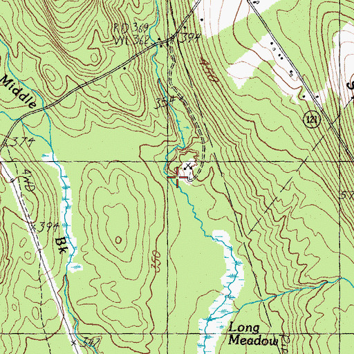 Topographic Map of College Swamp Brook, ME