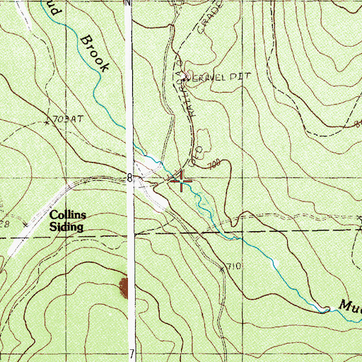 Topographic Map of Collins Siding, ME