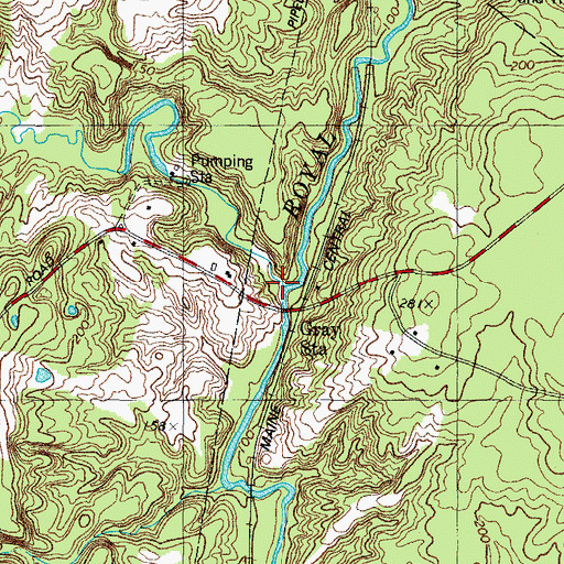 Topographic Map of Collyer Brook, ME
