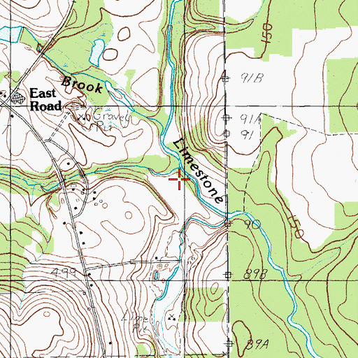 Topographic Map of Coloney Brook, ME