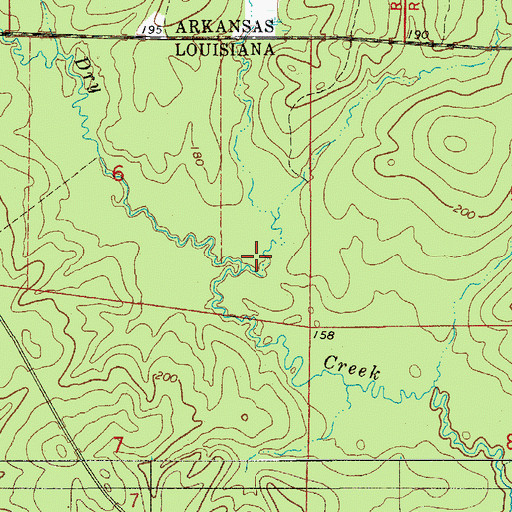 Topographic Map of Wilson Branch, AR