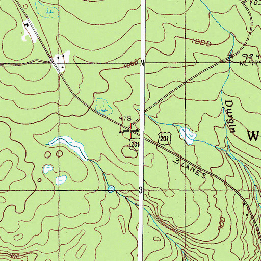 Topographic Map of Comber Inn, ME