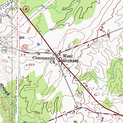 Topographic Map of Community Church, ME
