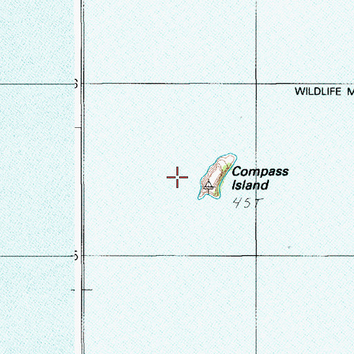 Topographic Map of Compass Island, ME