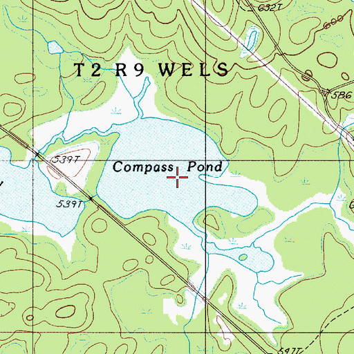 Topographic Map of Compass Pond, ME