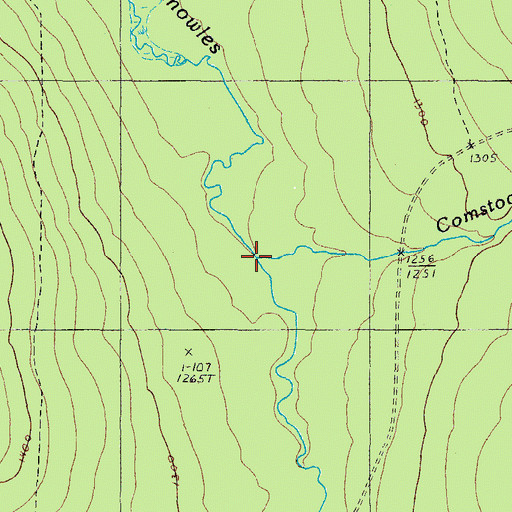 Topographic Map of Comstock Brook, ME
