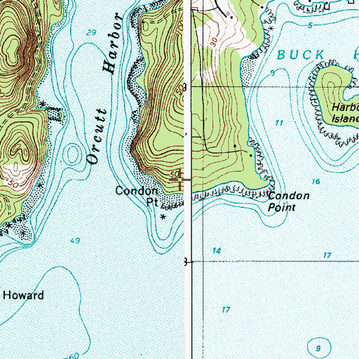 Topographic Map of Condon Point, ME