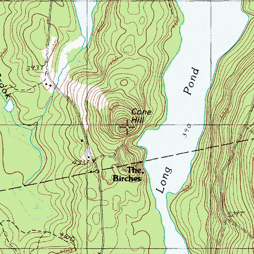 Topographic Map of Cone Hill, ME