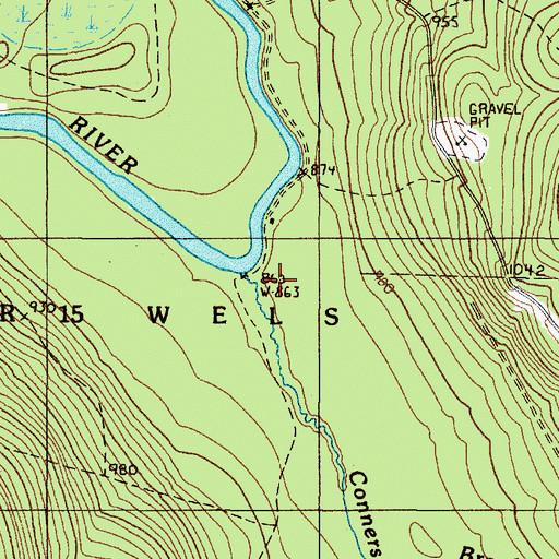 Topographic Map of Conners Brook, ME