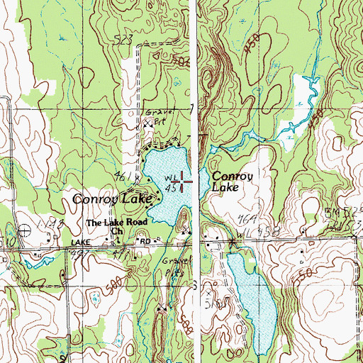 Topographic Map of Conroy Lake, ME