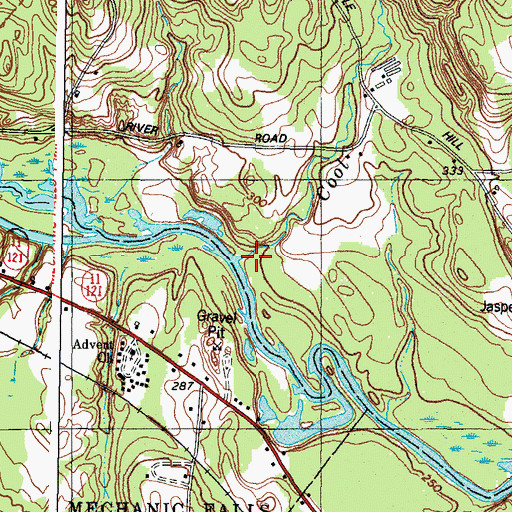 Topographic Map of Cool Brook, ME