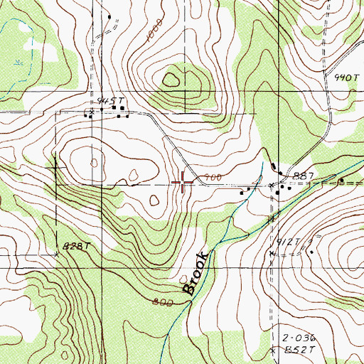 Topographic Map of Coolidge School, ME