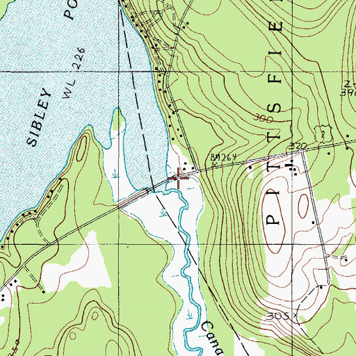 Topographic Map of Cooper Brook, ME