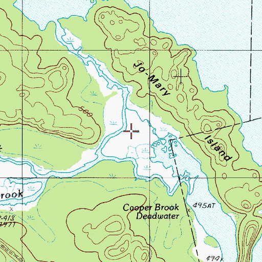 Topographic Map of Cooper Brook Deadwater, ME
