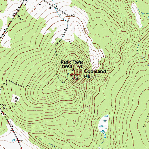 Topographic Map of Copeland Hill, ME