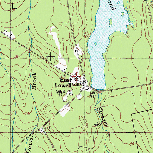 Topographic Map of Corner School, ME