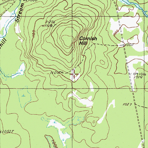 Topographic Map of Cornish Farm, ME