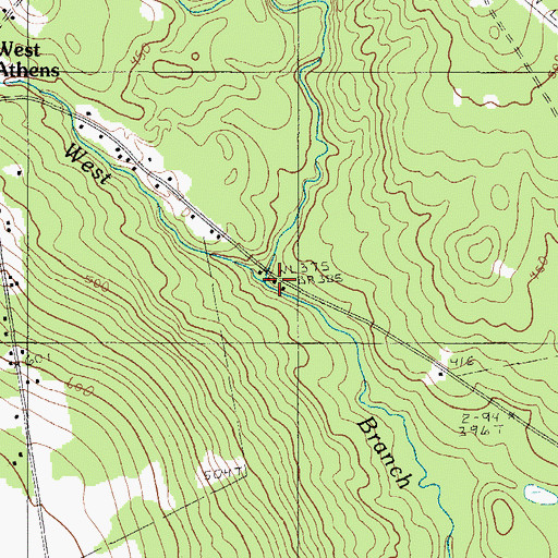 Topographic Map of Corson Brook, ME