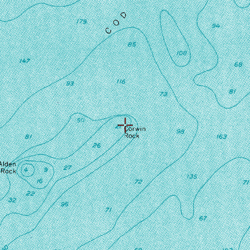 Topographic Map of Corwin Rock, ME