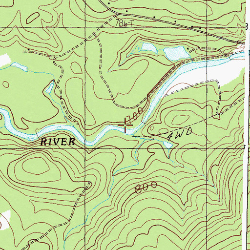 Topographic Map of Cottle Brook, ME