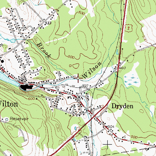 Topographic Map of Coubers Brook, ME