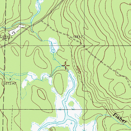 Topographic Map of Cow Brook, ME