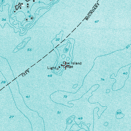 Topographic Map of Cow Island Ledge, ME